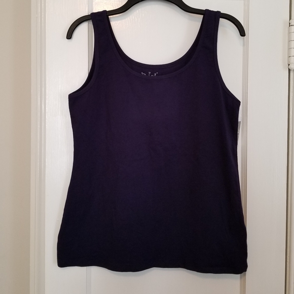 NWT 2 a Tee Petite Navy Tank Top - Picture 1 of 3